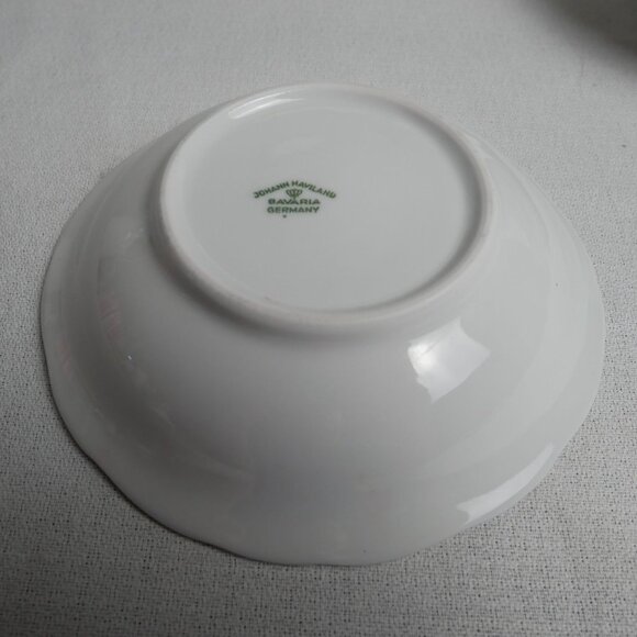 Set Of 4 Johann Haviland Bavaria Germany Blue Floral Fruit Dessert Bowls 5" VTG - Picture 3 of 7